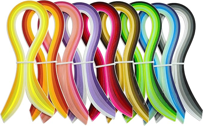 Zorfeter 9 Sets Multi-Color Quilling Paper Strips Kits 900 Strips 42 Colors - Image 7