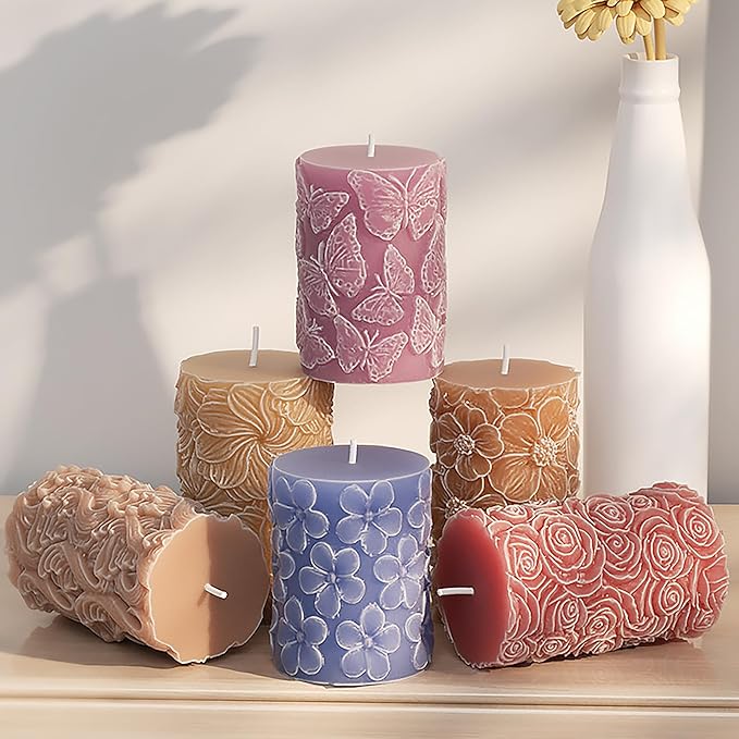 Flower Petal Cylinder Candle Mold - Image 6