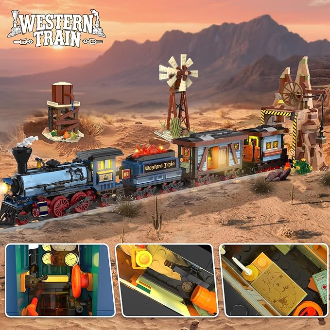 Western Train Building Set - Image 2