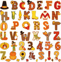 Faccito 176 Pcs Fall Bulletin Board Decorations Letters Numbers Alphabet Autumn by Faccito