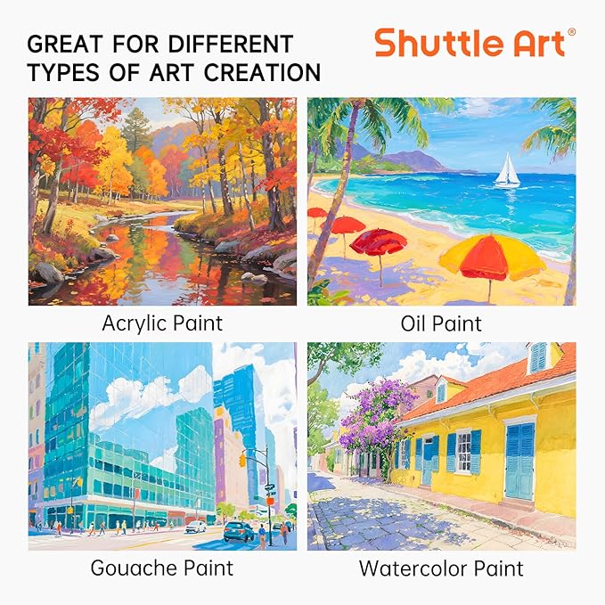 Shuttle Art Painting Canvas Panel, 52 Multi Pack, 10x10 inch, 100% Cotton Art - Image 5