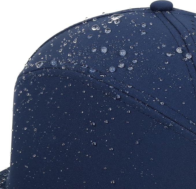 Quick Dry Baseball Cap Flat Brim Snapback Hat Sun and Rain Protection Golf Hat for Men Women