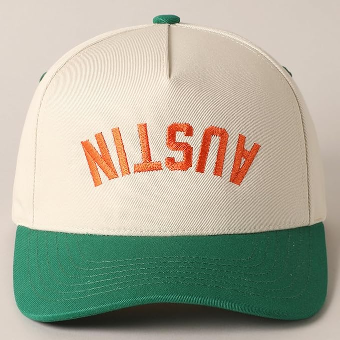 MIRMARU Two-Tone Vintage Canvas Trucker Hats for Men & Women, Adjustable Size Baseball Caps with Trendy Embroidered Design