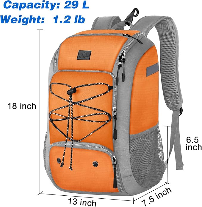 MATEIN Baseball Backpack, Softball Bat Bag with Shoes Compartment for Youth, Boys and Adult, Lightweight Baseball Bag with Fence Hook Hold TBall Bat, Batting Mitten, Helmet, Caps, Teeball Gear