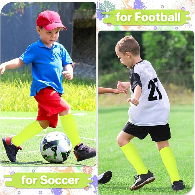qikqik Toddler Soccer Socks Kids Soccer Socks Boys Baseball Sock Youth Football Sock Girls Softball Accessories Team Sports