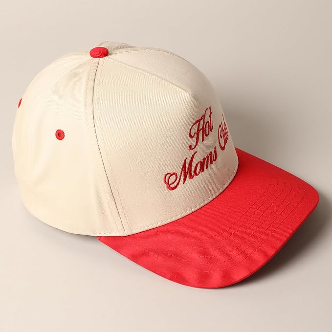 MIRMARU Two-Tone Vintage Canvas Trucker Hats for Men & Women, Adjustable Size Baseball Caps with Trendy Embroidered Design