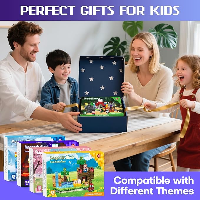 150PCS Magnetic Blocks, Magnet Tiles Toys - Image 7