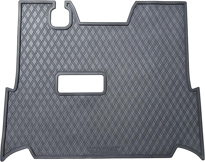 Xtreme MATS for StarEV Sirius Full Coverage Double Diamond Rubber Golf Cart Floor Mat - Fits Star Sirius Models Only - Overlay Protective Floor Liner Accessory for Golf Carts (All Black)