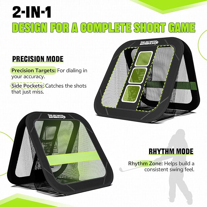 BAYINBULAK Golf Chipping Practice Net Backyard Driving Golf Accessories for Men Gift, 1 Pack