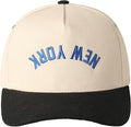 MIRMARU Two-Tone Vintage Canvas Trucker Hats for Men & Women, Adjustable Size Baseball Caps with Trendy Embroidered Design