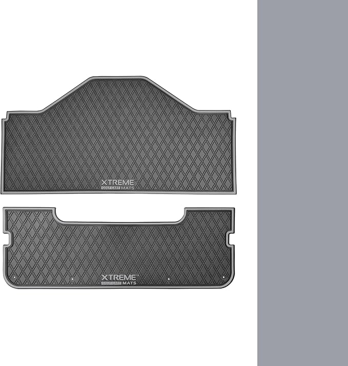 Xtreme MATS Evolution D5 Golf Cart Floor Mat Set - Rubber Double Diamond Design - Fits DMAX, D5, 2+2, 4F, 6F, Including Evolution Maverick and Ranger Trims
