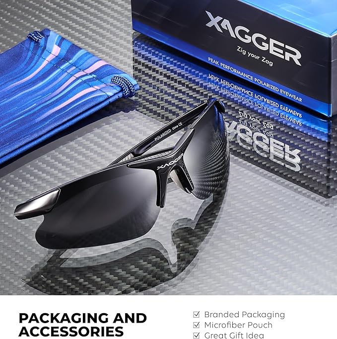Xagger Kids Youth Polarized Sports Sunglasses for Boys Girls Baseball Softball Glasses TR90 Frame