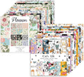 48 Sheets 24 Designs Scrapbook Paper Pad, Scrapbooking DIY Decorative by Bestartsuppliesforyou