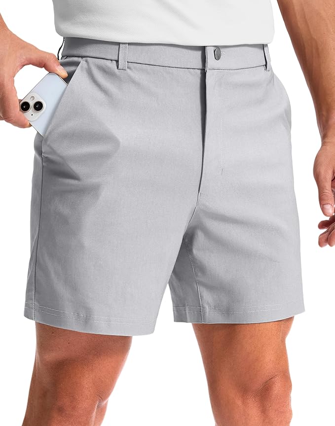 G Gradual Men's Golf Dress Shorts 5"/ 7"/ 9" Stretch Casual Work Flat Front Shorts for Men with 3 Pockets Quick Dry