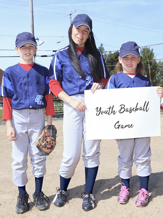 Baseball Socks and Belt Combo Set Cotton Boys Adjustable Baseball Softball Socks and Belt for Boys Girls
