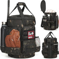 Baseball Bucket Bag Baseball Coaching Accessories Organizer Softball Bucket Bag with Anti-Slip Bottom & Multiple Pockets for Bat, Gloves, Scoreboards