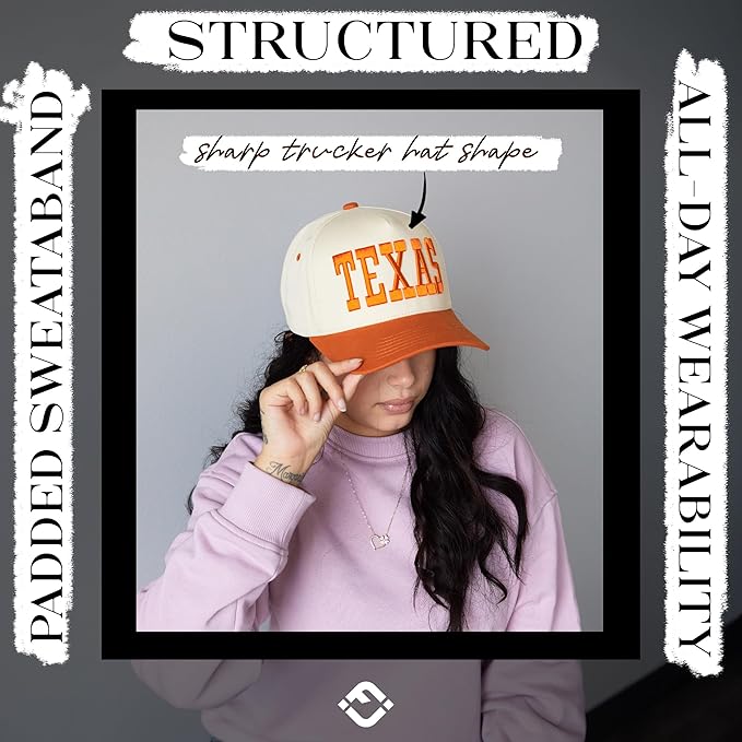 Funky Junque Trucker Hat Women Men 2-Tone Baseball Cap – Vintage Western Style Embroidered Snapback, Premium Cotton Blend