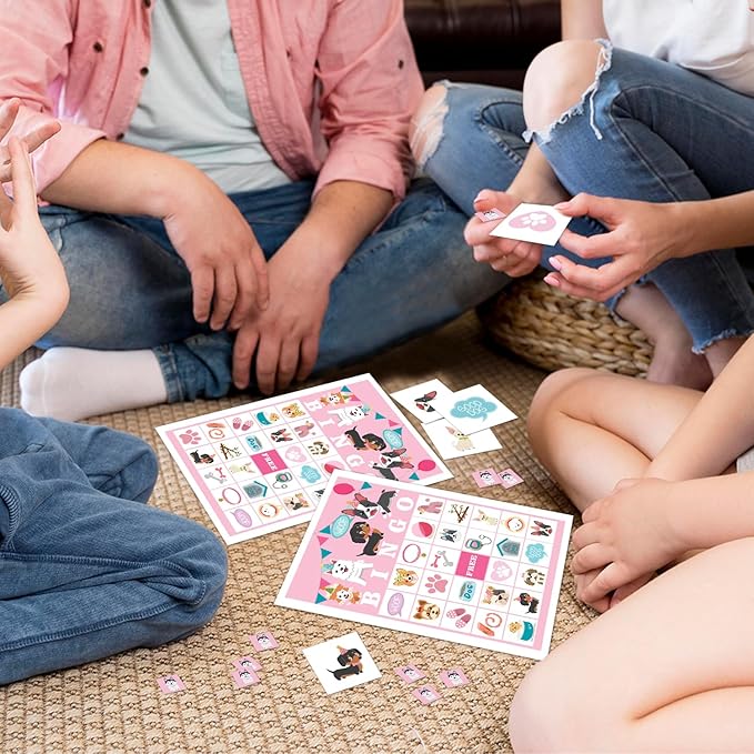 Puppy Dog Party Bingo Game Cards, Animal Themed Bingo Card - Image 4