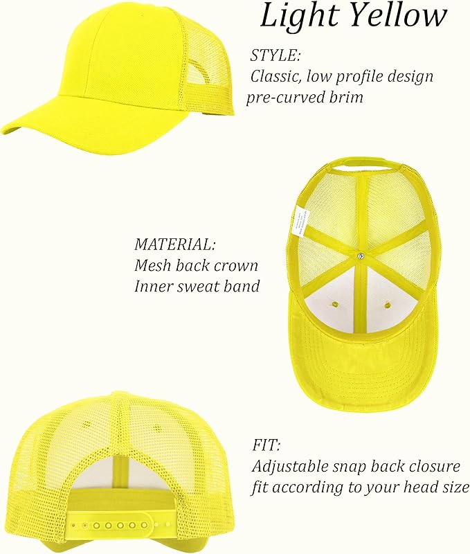 Gelante Mesh Trucker Hat Baseball Cap Structured Front Panel Wholesale LOT 12 Pack