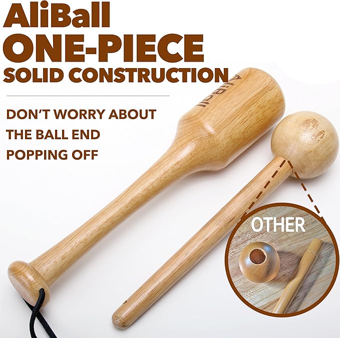 AliBall Baseball Glove Mallet - Quick Create Ball Shaped Pocket for Softball Glove - One Piece Solid Construction for Breaking in Glove