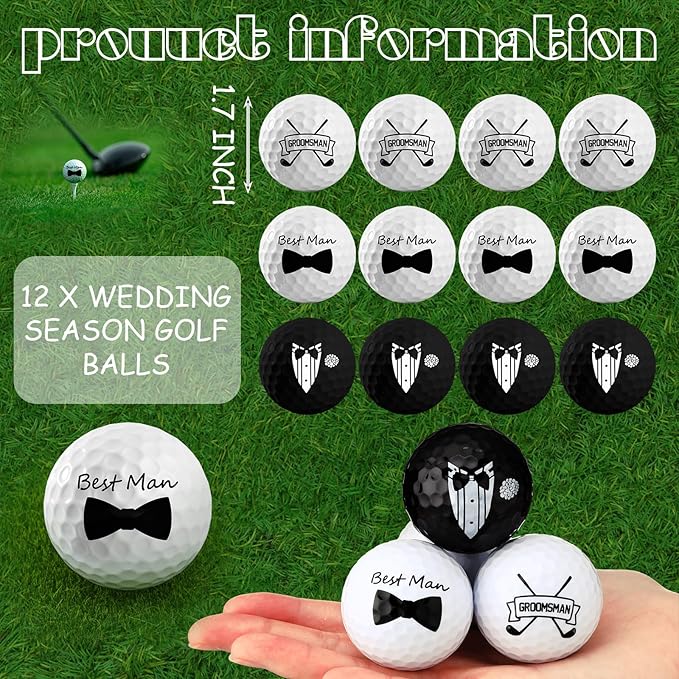Jenaai 12 Pack Funny Golf Balls Easter Bunny Egg Colored Golf Balls Gifts, Novelty Coquette Weeding Sport Golfing Accessories for Men Women, Best Man, Bridesmaid