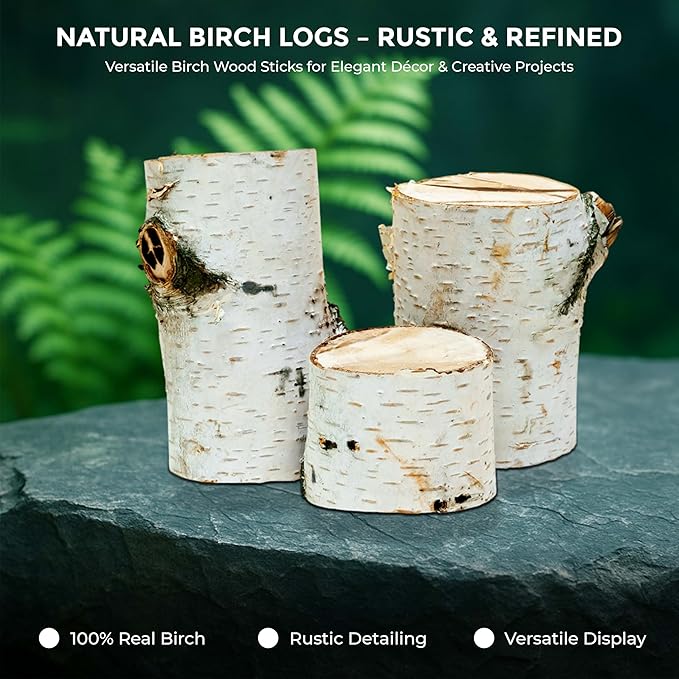 17 Inch Natural Birch Logs - Image 6