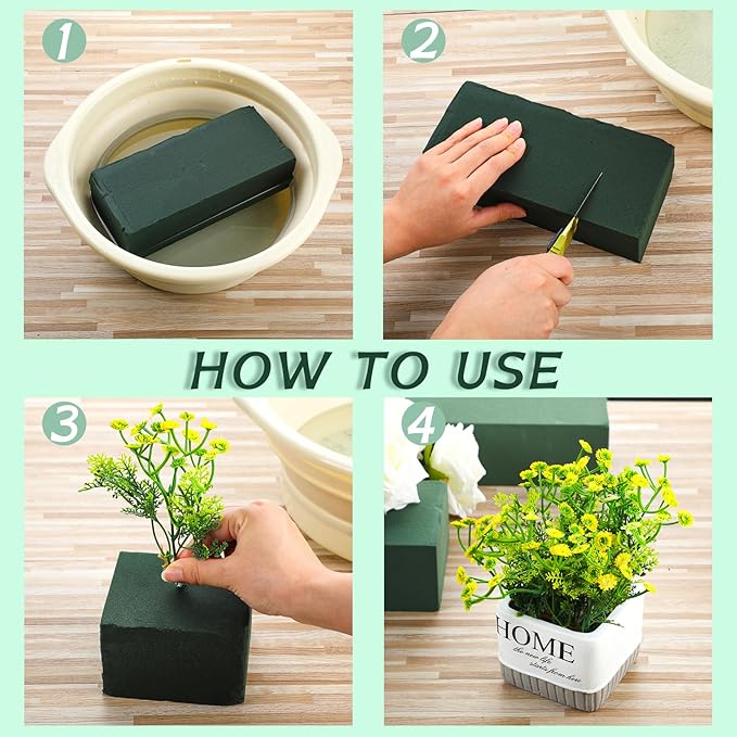 Marsui 30Pcs Floral Foam Blocks Dry and Wet Florist Foam Brick Flower - Image 4