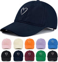 Zando 2026 Trendy Heart Baseball Caps for Women Men Girls Dad Adjustable Cute Cotton Trucker Hat for Casual Travel Sports