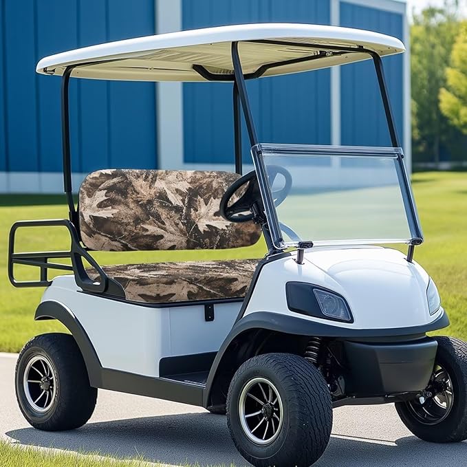 Bulopur Camo Hunting Golf Cart Seat Towel Cover for Ezgo Club Car Universal Golf Cart Seat Covers Suitable for All Weather, Easy to Install and Washable