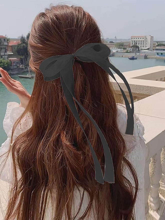 Black Ribbon for Gifts Wrapping, 1 inch 50Yard Sheer Organza Ribbon, Gift Wrap - Image 5