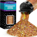 LEOBRO Ancient Gold Glitter, 160g/5.64oz Holographic Chunky Glitter by LEOBRO