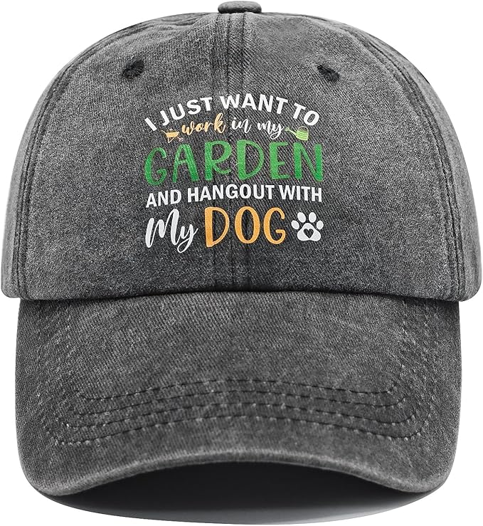 Gardening Gifts for Women Men - Funny Gardening Hat Dog Lover Gardener Garden Plants Baseball Caps