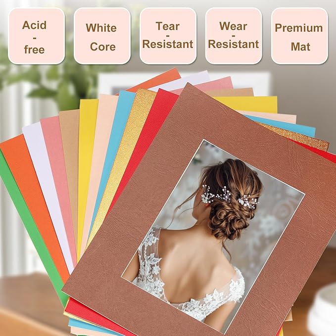 uxcell Picture Mats, 8 x 10 Mat Board Center - Image 3