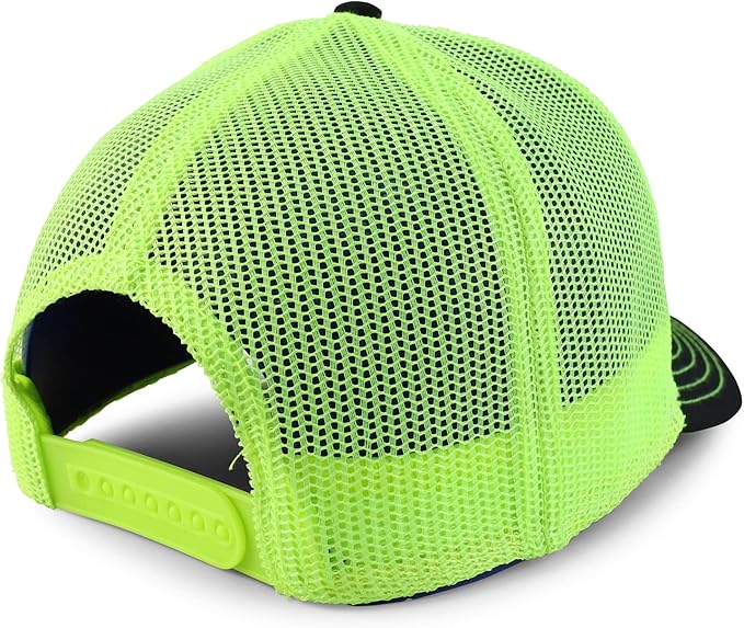 Armycrew Oversize XXL Low Profile Two Tone Mesh Back Trucker Baseball Cap