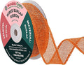 Mandala Crafts Orange Burlap Wired Ribbon 1 Inches Wide Jute Ribbons by MandalaCrafts