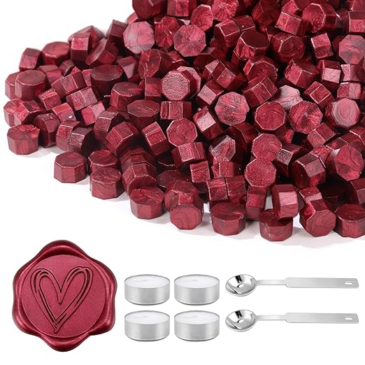 Yoption 360Pcs Burgundy Sealing Wax Beads by Yoption