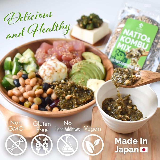 YAMASAN KYOTO UJI Japanese Natto and Kombu Mix, Tasty and Healthy, Freeze-Dried - Image 3