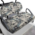 Bulopur Grey Camo Golf Cart Seat Cover Set Slip On Seat Covers for Golf Carts Easy Installation Washable Bench and Backrest Cover Compatible with EZGO & Club Car