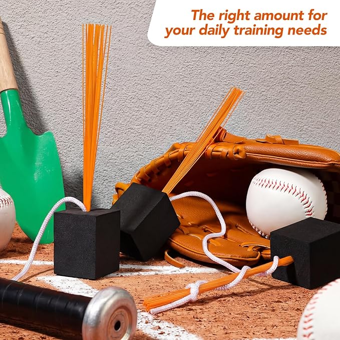 Shappy 48 Pcs Base Plugs Baseball Base Anchors with Tassel Heavy Duty Rubber Plug Dig Tools for Baseball Field Softball Drill