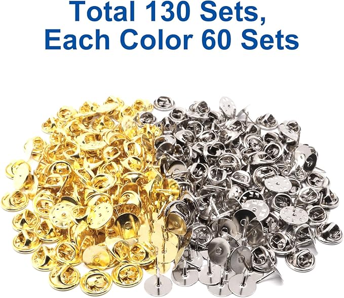 130 Set Pin Backs, Blank Pins Scatter Butterfly Clutch Pin Holder Enamel Pins - Image 2