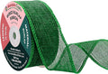 Mandala Crafts Green Burlap Wired Ribbon 1.5 Inches Wide Jute Ribbons by MandalaCrafts