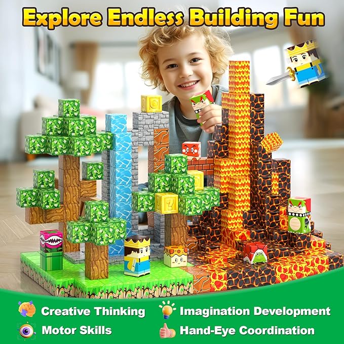 100PCS Magnetic Blocks Magnetic Building Blocks Sensory Toys - Image 9