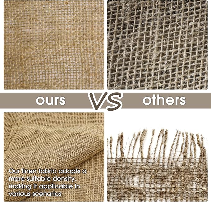 Burlap Fabric - Garden Burlap Fabric Roll Natural Jute Outdoor Fabric Burlap - Image 2