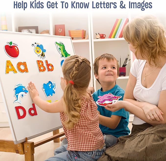 78 Magnetic Alphabet, 26 Uppercase, 26 Lowercase Letters & 26 Object Patterns - Image 6