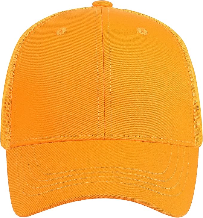 Falari Trucker Hat Baseball Cap Structured Plain Design 6 Panel, Adjustable Size