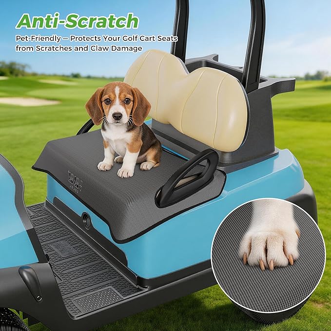 10L0L Universal Golf Cart Seat Covers/Seat Blanket for EZGO TXT/RXV & Club Car DS/Precedent, Breathable Seat Towel/Seat Cushions with Non-Slip Backing, All-Season Comfort (Not for Yamaha)