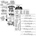 Whaline 4 Sheet Fall Thanksgiving Words Clear Stamps Greeting Words Pumpkin by Whaline