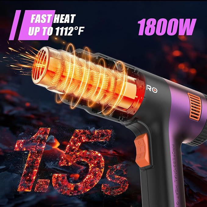 A Nice Heat Gun, Compact but Powerful, Variable Temp Control 122℉~1202℉ - Image 4