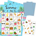 Summer Party Bingo Game Cards, Hawaiian Bingo Card by mermermu
