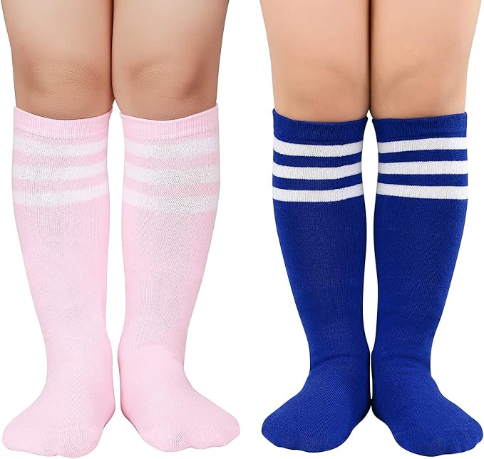 American Trends Kids Toddler Soccer Socks Youth Baseball Softball Football Socks Knee High Accessories for Girls